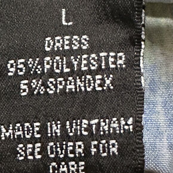 AB Studio Women's L Maxi Dress Navy, Yellow, Blue, Green Chevron Empire Waist - Picture 11 of 11